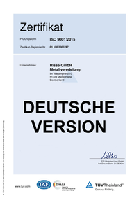 ISO 9001:2015 Zertifikat-Deutsch - Risse GmbH